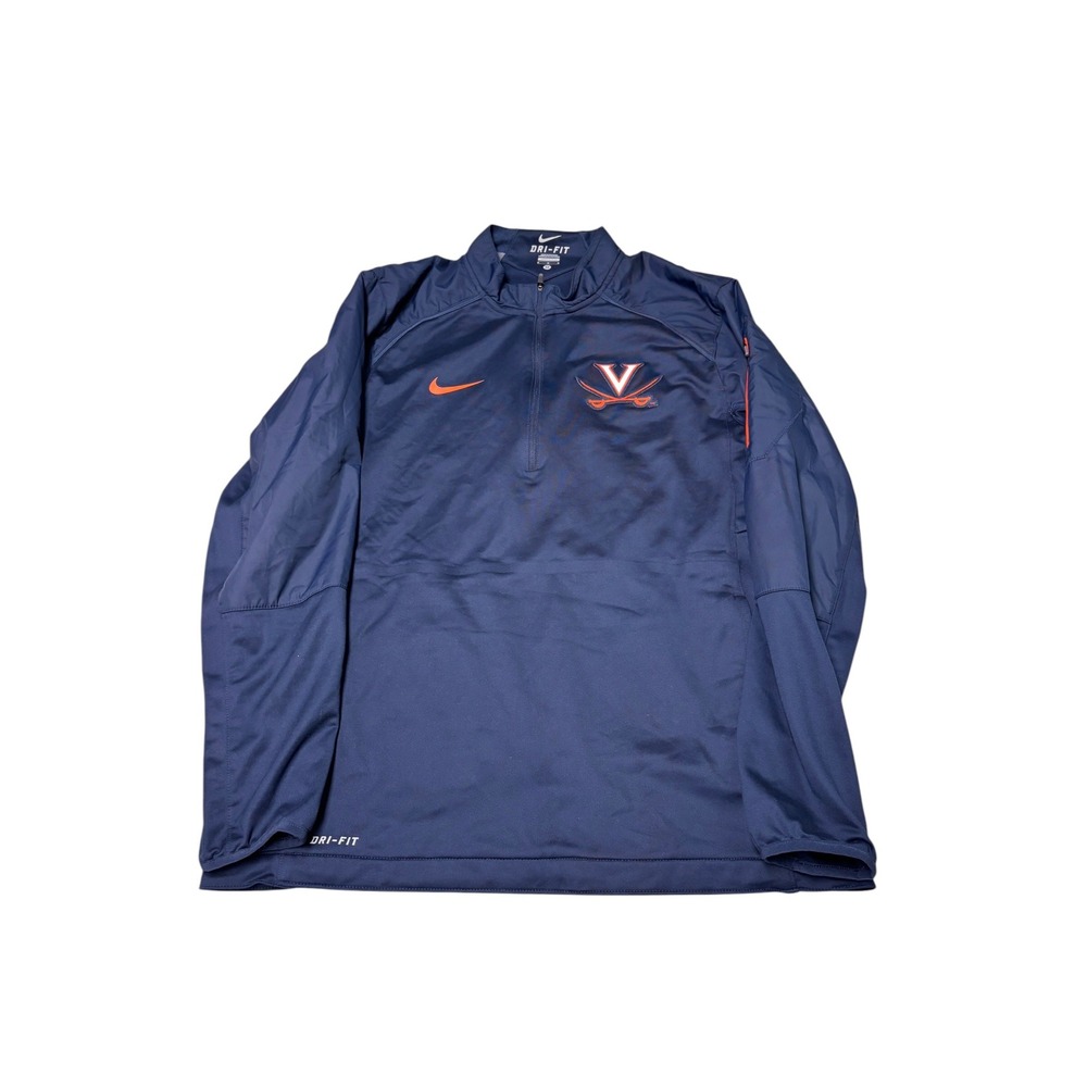 Nike x Virginia Cavaliers Dri-FIT Quarter Zip Navy Blue Pullover Mens Medium